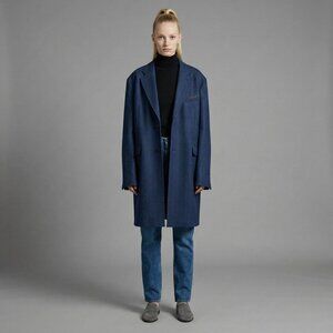 English-Style Men’s Wool Coat Blue Plaid Smart-Casual Blackford